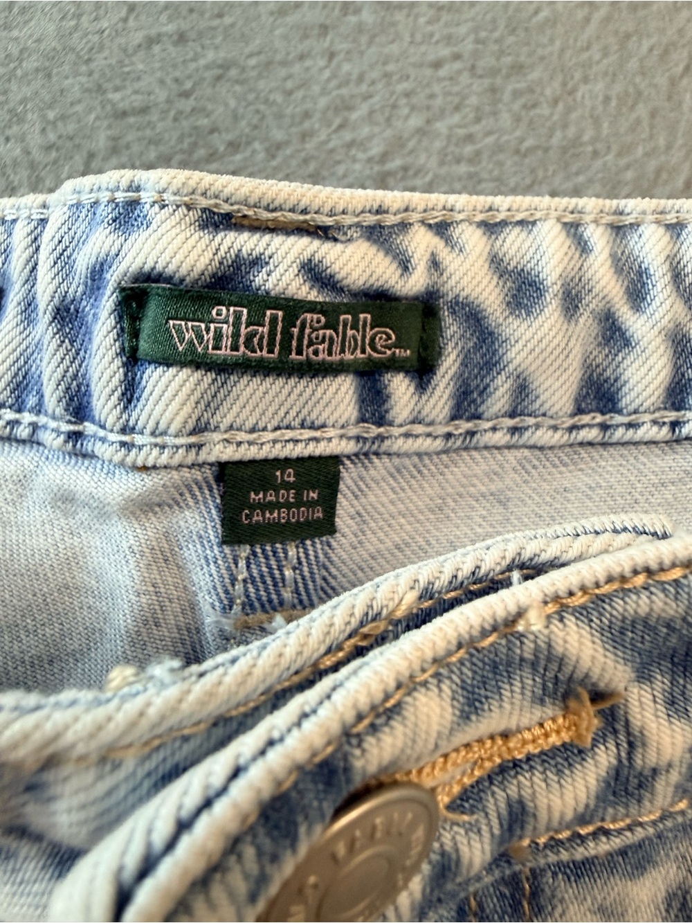 wild fable Light Blue Wide Leg Jeans with Lace Side Trim - Picture 6 of 12